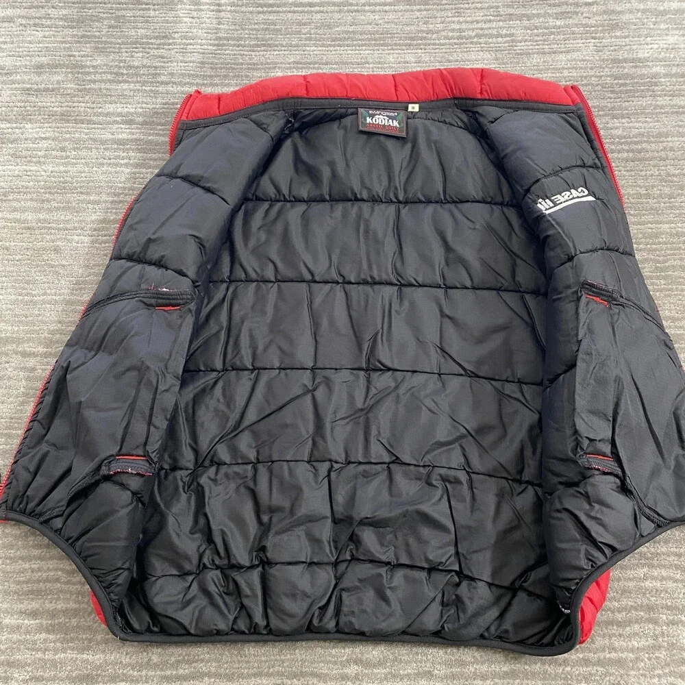 Case IH Puffer Vest Mens 1X Red Swingster Arctic Quilt Zip Front Embroidered